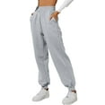 thumbnail image 2 of Innerwin Jogger Pants With Pockets Women Trousers Sports Solid Color Lounge Sweatpants Grey S, 2 of 4