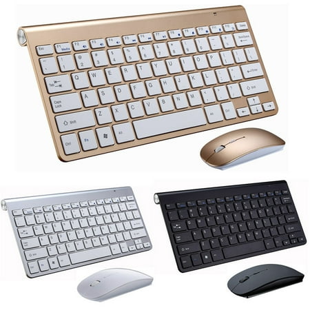 2.4G Wireless Keyboard Mouse Set Mini Multimedia Keyboard Mouse Combo Set for Notebook Laptop Mac Desktop PC