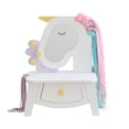 thumbnail image 5 of Teamson Kids Dreamy Unicorn Tabletop Vanity, Pretend Makeup Set with Mirror, Drawer & Wool Hair, White, for Toddlers Ages 3+, 5 of 14