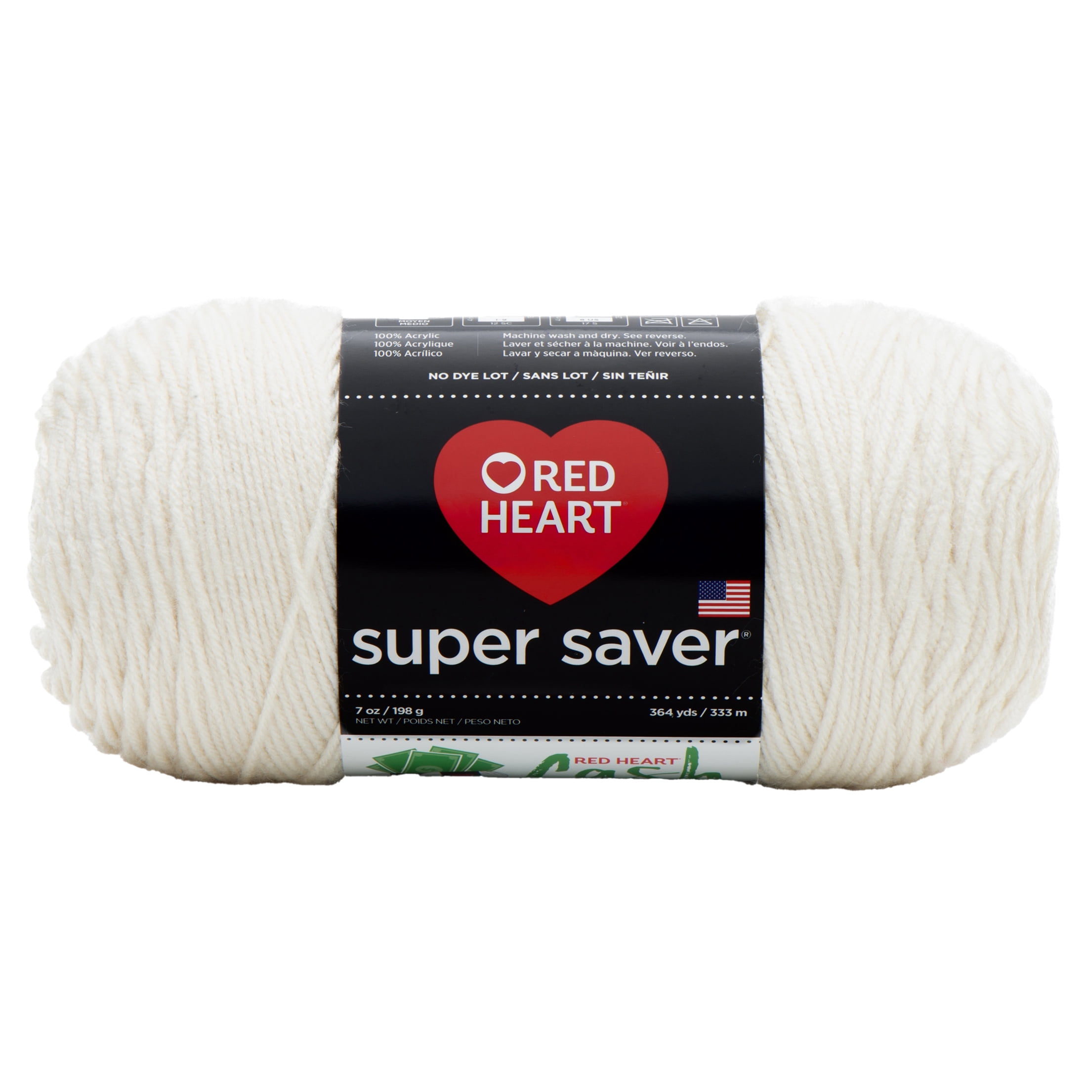 Red Heart Super Saver Aran Yarn - 3 Pack of 198g/7oz - Acrylic - 4 Medium (Worsted) - 364 Yards - Knitting/Crochet