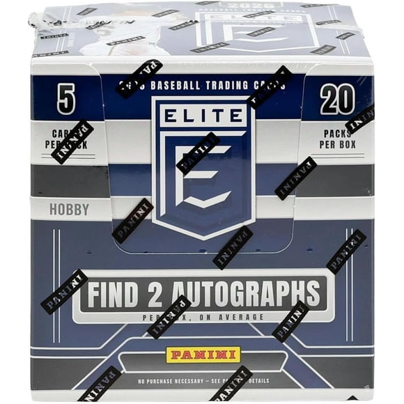 2026 Panini Donruss Elite Baseball Hobby Box 20 Packs, 2 Autographs, 20 Parallels