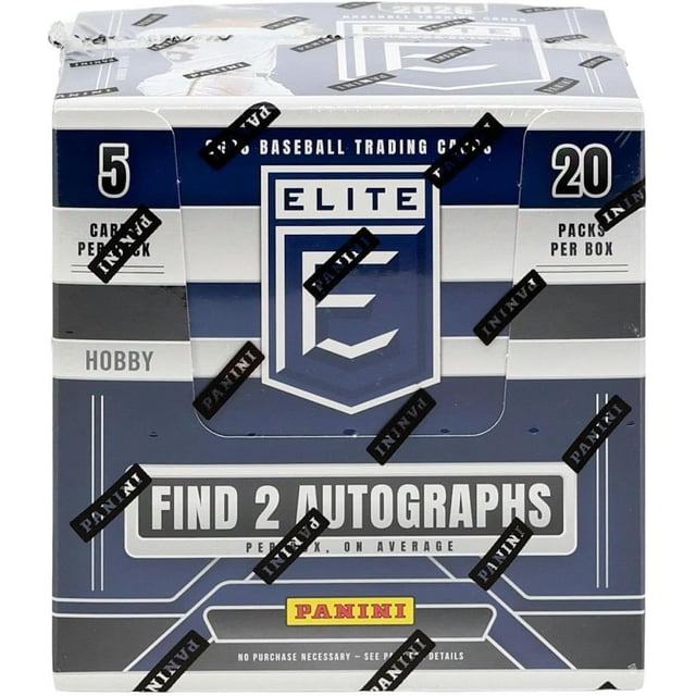 2026 Panini Donruss Elite Baseball Hobby Box 20 Packs, 2 Autographs, 20 Parallels