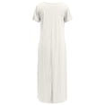 thumbnail image 4 of Casual Summer Dress for Everyday Wear Lightweight Loose Fit Short Sleeves Solid Color Style Women’s Casual Tennis Dress Female Everyday Attire White M, 4 of 6
