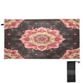 thumbnail image 2 of Qxltty Pink Mandala Flowers Beach Towel Sand Free Bath Towel Absorbent Quick Dry Soft Lightweight Blanket for Travel Gym Camping 60x30in, 2 of 9