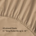 thumbnail image 3 of Superior 4-Piece Modern Beige 300 Thread Count Egyptian Cotton Sheet Set, California King, 3 of 8