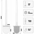 thumbnail image 5 of Juego de estropajo para inodoro de material suave, diseño de ventilación con mango largo para una limpieza fácil, cepillo de inodoro de diseño moderno montado en la pared y soporte para baños, 5 of 5