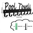 thumbnail image 3 of Pool Towel Hooks for Bathroom Wall Mount Rack Holder Carbon Steel Hanger Organizer Indoor Outdoor, 3 of 8