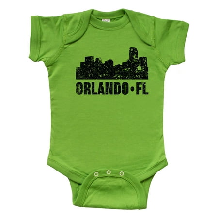 

Inktastic Orlando Skyline with Grunge Gift Baby Boy or Baby Girl Bodysuit