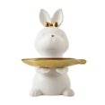 thumbnail image 2 of Bandeja de Almacenamiento de Escritorio de Conejo, Estatua, Lvero, Escultura de Animal, Figurita Moderna para Porche, , Armario, Decoración de Ent Colco bandeja de estatua de conejo, 2 of 8