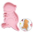 thumbnail image 1 of para Pastel de Pascua, para Dulces , Herramienta para Fonnt, Apto para Microons Y vavajils Dinosaurio Rosa Macarena Molde para hornear pasteles, 1 of 8