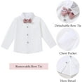 thumbnail image 2 of WESIDOM Toddler Boy Clothes Suit Formal Dress Shirt+Bowtie+Vest+Boutonniere+Suspender Pants Boys Gentleman Outfits Set, 2 of 13
