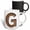 Multicolor, variant on 3drose, Urban Image of Rusty Metal Monogram Letter G, 11oz Magic Transforming Mug