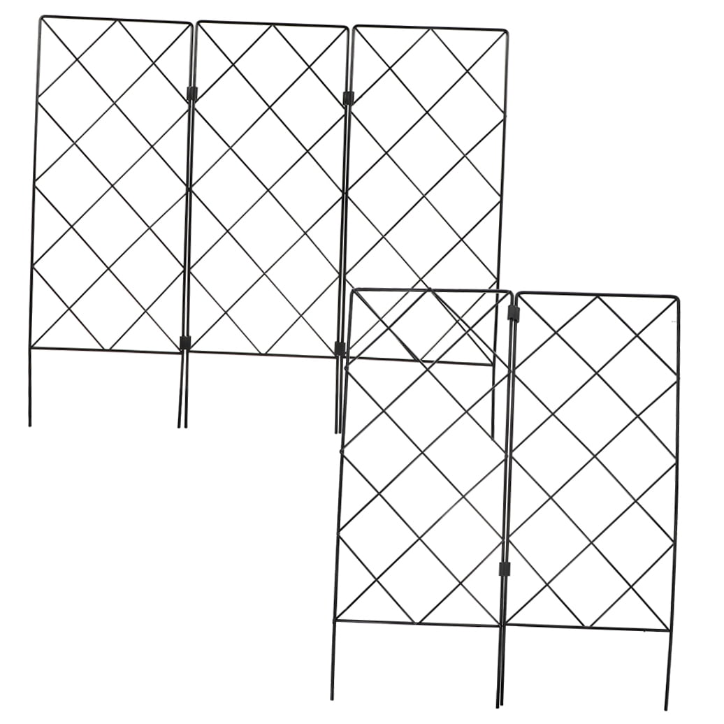 HOMEMAXS  5 Pcs Gardening Support Bracket Houseplant Trellis Plants Black