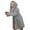 Gray, variant on Lovskoo 2024 Cardigan Sweaters for Women Open Front Trendy Long Sleeve Hoodie Cable Knit Pocket Coat Oversized Winter Outerwear Tops Dark Gray