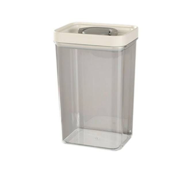 Leodye 1PCS Transparent PET Sealed Storage Jar - Kitchen Grain/Tea/Powder Container, Airtight Food Jar - 8.97x5.90x4.72in