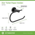 thumbnail image 2 of Symmons 353TP-MB Dia Toilet Paper Holder, Matte Black, 2 of 4