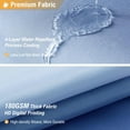 thumbnail image 2 of Navy Blue Shower Curtain, Ombre Linen Textured Fabric Shower Curtain Set with Plastic Hooks, Modern Decorative Weighted Thick Cloth Shower Curtains for Bathroom Decor, Water Repellent, 72‘‘ x 72\u201c, 2 of 6