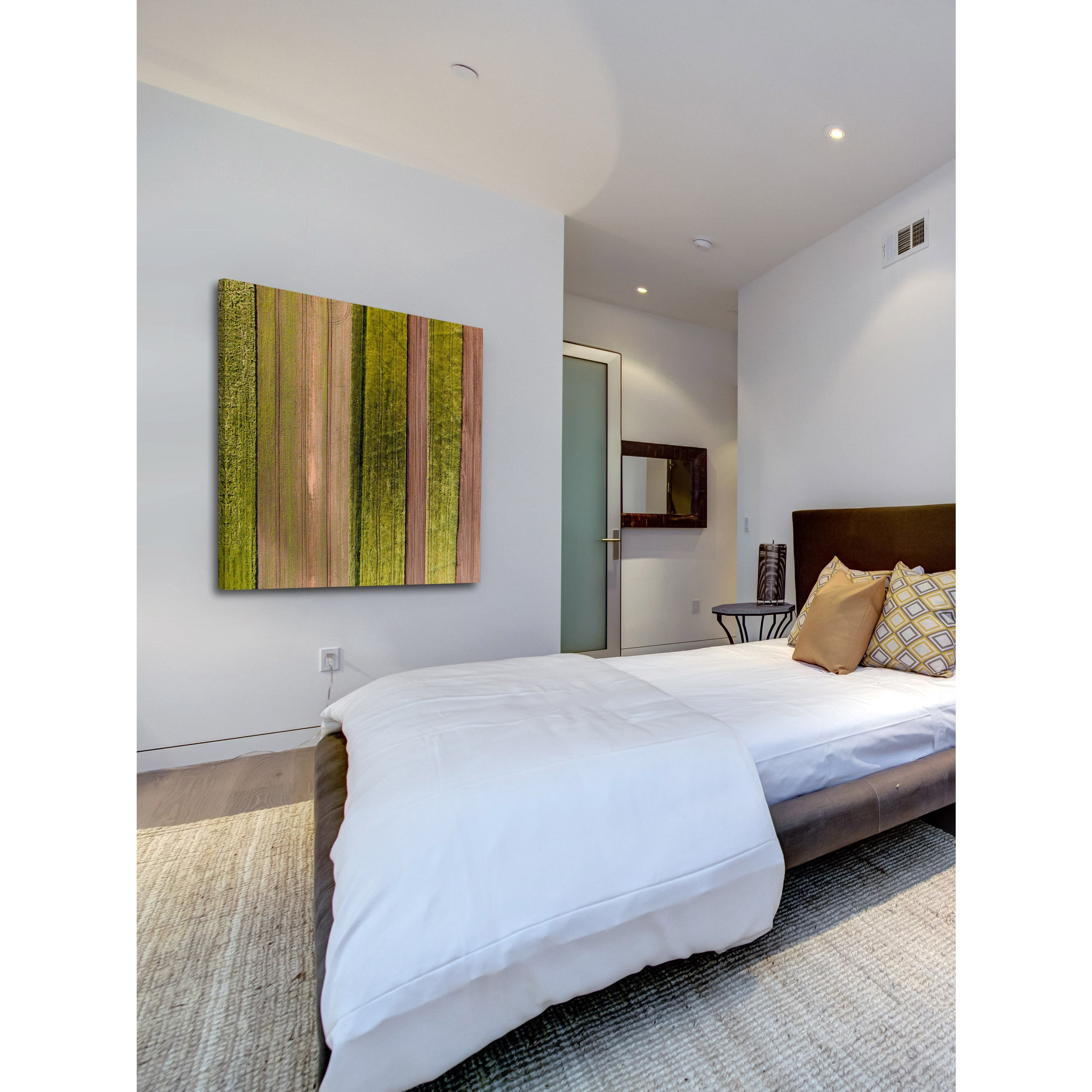 Marmont Hill "Crop Rows" by Karolis Janulis Painting Print on Wrapped Canvas