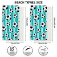 thumbnail image 4 of LACKUST Soccer Pattern Beach Towel - Quick-Dry Striped Design for Sports Fans, Standard Size, 4 of 7
