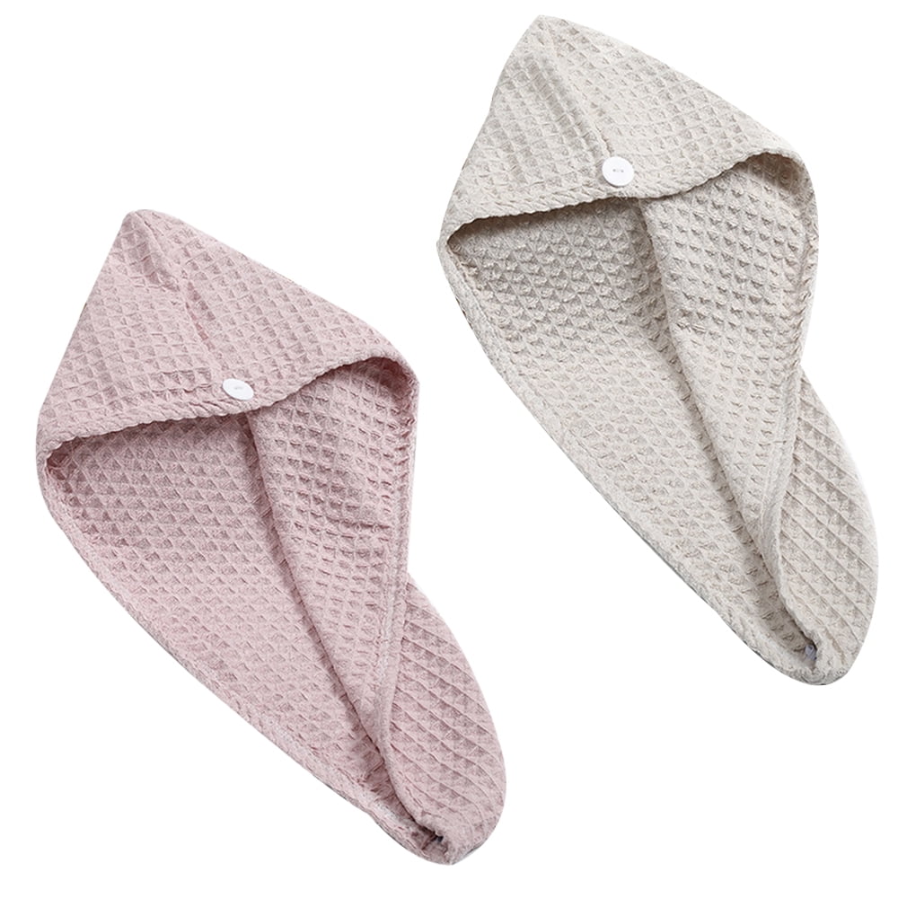 2 Pack Waffle Hair Towel,Hair Towel Wrap,Hair Drying Towel,Hair Towel