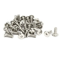 M6x15mm Nickel Plated Hex Socket Head Furniture Bolts Connector Fastener 30pcs