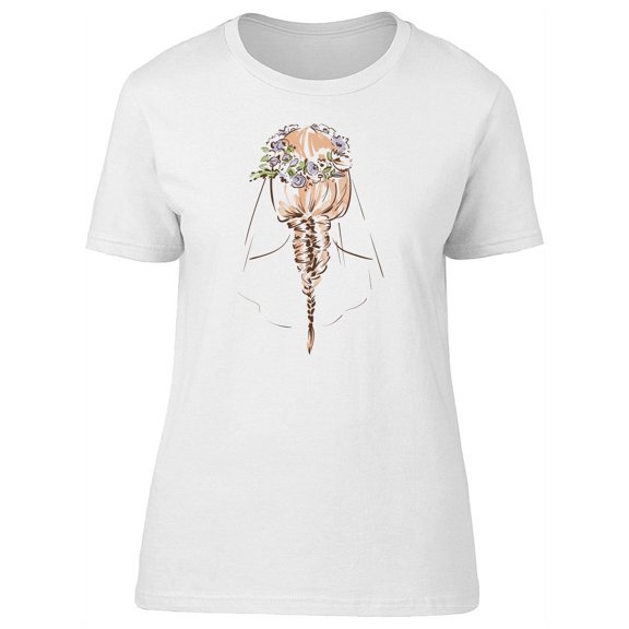 Backview Of Brides Hair Tee Women's -Image by Shutterstock