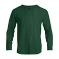 thumbnail image 4 of ZUKMRJPC Men's Linen Shirts Casual Long Sleeve Round Neck Button Up Solid Color Pullover Tees Lightweight Breathable Daily Tops, 4 of 7