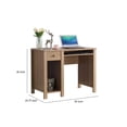thumbnail image 5 of Benjara Akol Computer Desk- Keyboard Drawer and Storage- 39 Inch- Dark Taupe, 5 of 6
