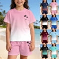 thumbnail image 2 of shqvo Boy Clothes Size 6/7 Outfits Sets,Bright Summer Gradient Printed Kids Outfit Playful Family Wardrobe With Comfy Lightweight And Smooth Color Transitions, 2 of 8