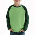 thumbnail image 5 of biudgviw Boys Girls Long Sleeve Shirts Toddler Baby Color Block Crewneck Basic Tees Lightweight Casual Tunic Tops Fall Outfits, 5 of 6