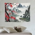 thumbnail image 4 of GOSMITH  Japanese Tapestry Japan Tokyo Cherry Blossoms River Tapestry, Japan Blossom Cherry Sakura Tunnel Wall Tapestry for Bedroom Living Room,, 4 of 7