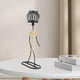 thumbnail image 3 of Candelabro de escultura de linterna de niña de personaje abstracto, candelabro de hierro, candelabro de Metal para centro de mesa para restaurante Estilo B, 3 of 9