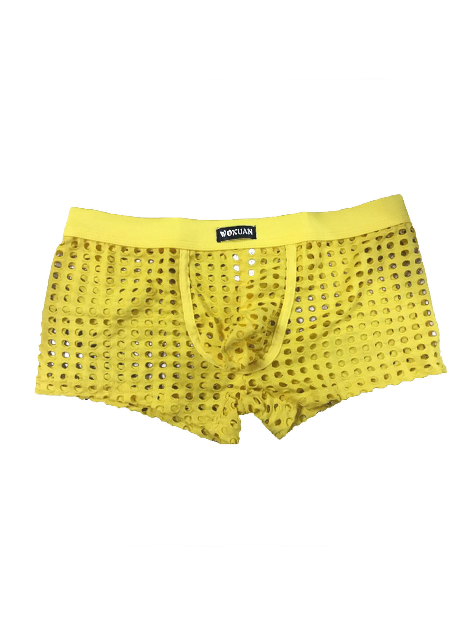 Fishnet Boxer Briefs for Men See-through Breathable Low Rise Underpants ...
