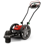 Earthquake 60V Walk Behind String Mower, Includes Two 4Ah Batteries, 22” Cutting Diameter, Three Cutting Speed Dial, 14” Never-Go-Flat Wheels, Easy Assembly, Adjustable Handlebar, 44965