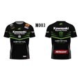 thumbnail image 3 of Camisetas de manga corta con cuello redondo para deportes al aire libre del equipo de carreras Yamaha Kawasaki para hombres y mujeres Tejido avanzado Cómodo y transpirable, 3 of 5
