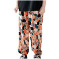 thumbnail image 3 of Juslio Girls Pants Casual Unisex Child Mosquito Repellent Summer Lantern Loose Fitting Orange, 3 of 3