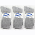 thumbnail image 2 of 12pair Loose Men Diabetic Crew Socks Non Binding Top Heel Toe Cushion 10-13 Grey, 2 of 6