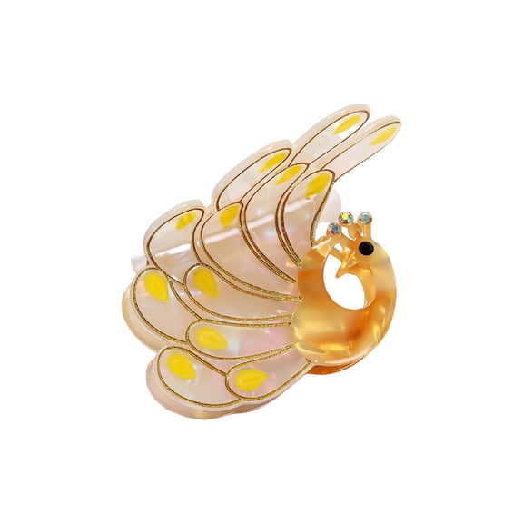 Lightweight Acetate Hair Claw Clip Women Girls Hair Accessories Animal Peacocks Design Delicate Hair Grip
