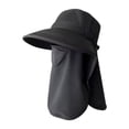 thumbnail image 1 of Sombrero para el sol con visera de verano, protección solar, para senderismo, camping, ciclismo, playa al aire libre. Negro, 1 of 9