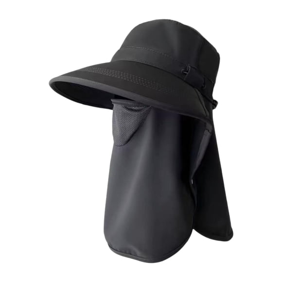 Sombrero para el sol portátil para hombres y mujeres, sombrero de pescador, sombrero para exteriores, senderismo, camping. Negro