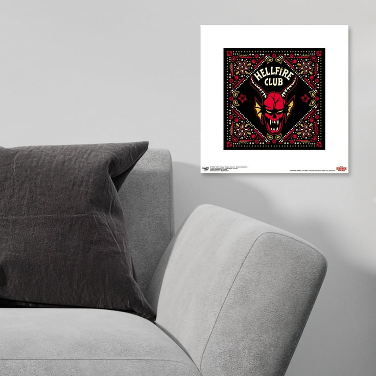 STRANGER THINGS HELLFIRE Club Réversible Suspendu Signe Mural Art 25