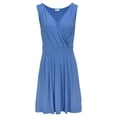 thumbnail image 4 of LASCANA Women's Pleated V-Neck Dress Ruching, 4 of 5