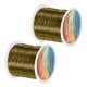 thumbnail image 1 of 2 rollos de alambre para joyería de 0.4 mm, calibre 26, 328 pies de alambre para manualidades de cobre para hacer joyas/plantar/tejer/manualidades DIY, alambres de metal suave [100M, tono bronce], 1 of 7