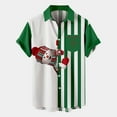 thumbnail image 4 of Shirts for Men Christmas 3D Digital Printing Button Down Short Sleeve Lapel Blouses Casual Loose Summer Tops D XXXL, 4 of 4