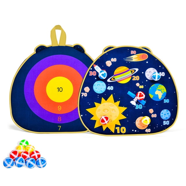 Bangcool Kids Dart Board Set Funny Colorful Number Design Dart Ball Game Dart Board Game