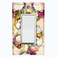 thumbnail image 1 of Metal Light Switch Plate Cover Cute Bulldog Couple Green Fedora Floral Crown DOG024, 1 of 13