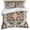 Blue, variant on 3 Piece Boho Colorful Duvet Cover Set Queen Size, Microfiber Comforter/Quilt Cover with Corner Ties and 2 Pillowcases, Ethnic Modern Geometric Abstract Art All Season Soft Bedding with Zipper Closure