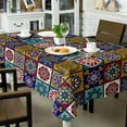 thumbnail image 2 of Retangle Tablecloth 60" x 84" Boho Rectangle Tablecloth,Colorful Tablecloth Waterproof Stain Wrinkle Free,Mandala indoor and Outdoor Table Cover For Home Kitchen Dining Party Picnic Patio Decor, 2 of 5