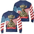 thumbnail image 3 of Happy Father's Day Honoring Veterans Miniature Pinscher in Army Uniform All Over Print 3D Sweatshirt Unisex Merch Mini Pin Dog Lover - 13007, 3 of 6