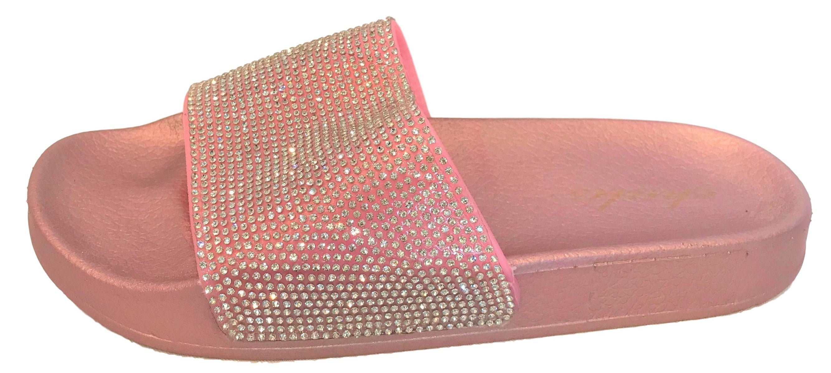 pink rhinestone slippers